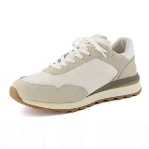 Cushionaire / Stylish Beige and White Men's Sneakers